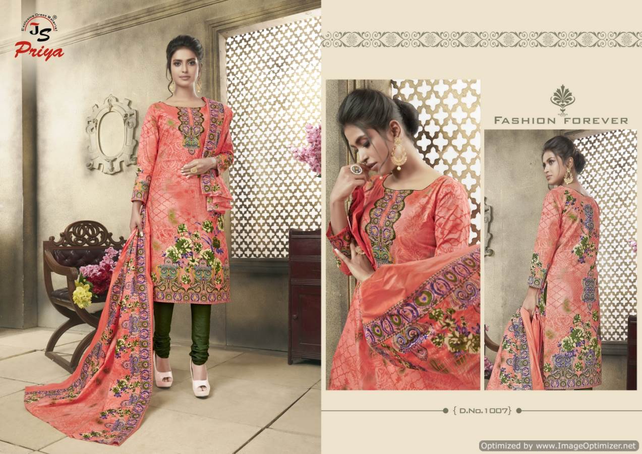 Noor Fathima By J S Priya 1001 To 1010 Series Indian Traditional Wear Collection Beautiful Stylish Fancy Colorful Party Wear & Occasional Wear Cotton Printed Dress At Wholesale Price