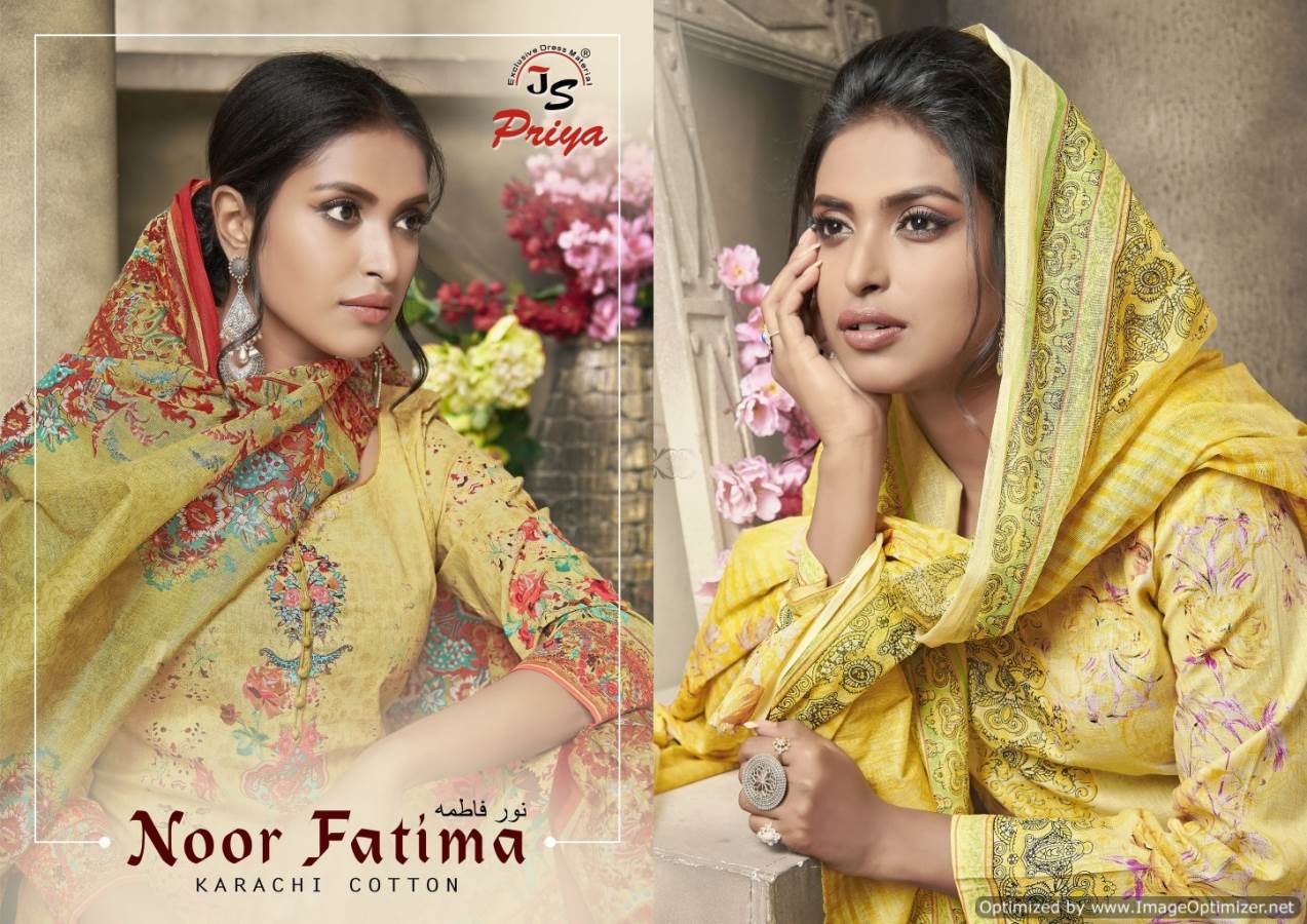 Noor Fathima By J S Priya 1001 To 1010 Series Indian Traditional Wear Collection Beautiful Stylish Fancy Colorful Party Wear & Occasional Wear Cotton Printed Dress At Wholesale Price