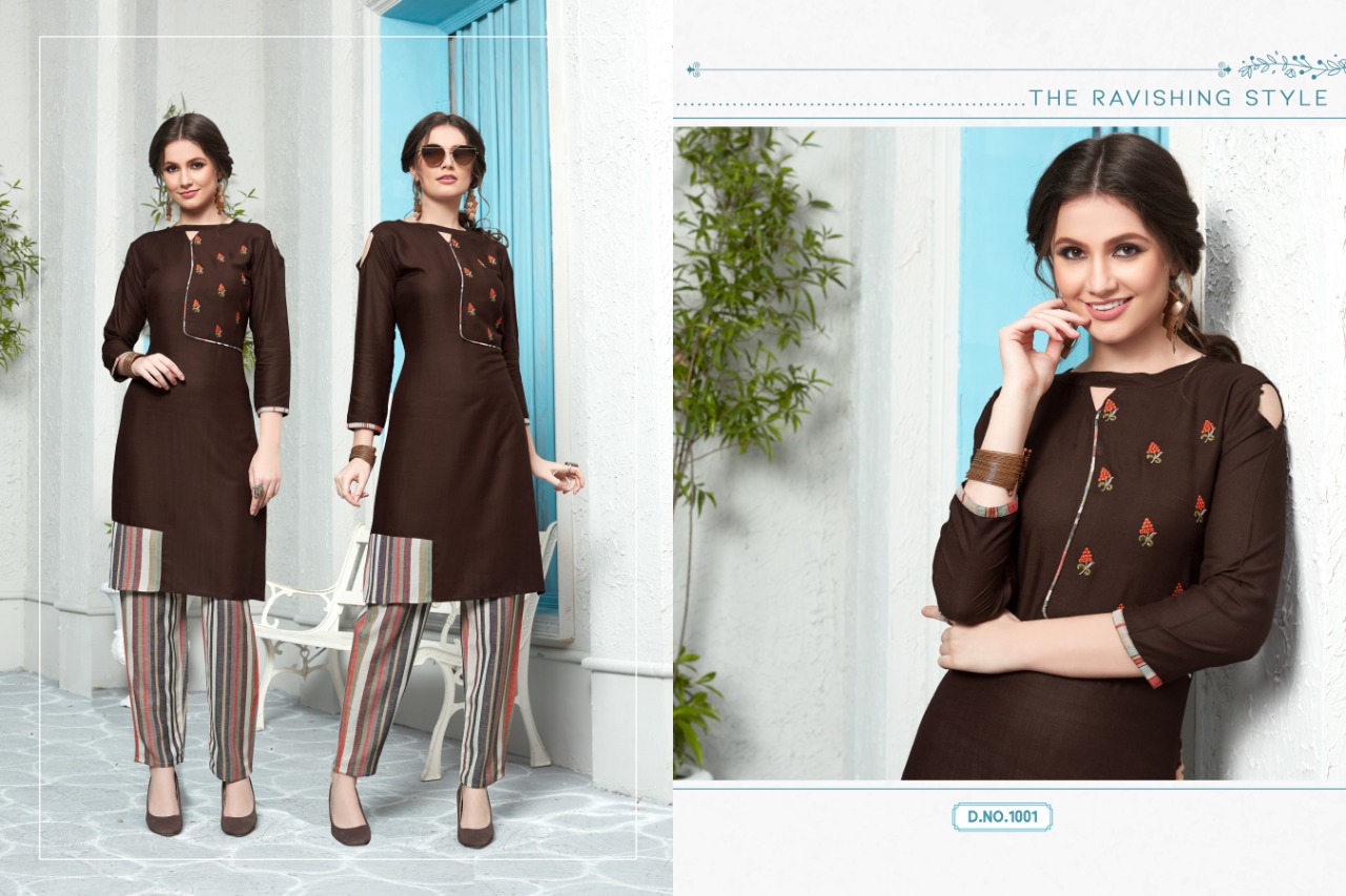 Noor Vol-4 By Kajri Style 1001 To 1008 Series Beautiful Stylish Fancy Colorful Casual Wear & Ethnic Wear & Ready To Wear Rayon Slub With Embroidery Kurtis At Wholesale Price
