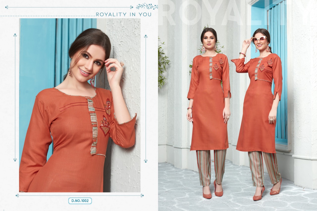Noor Vol-4 By Kajri Style 1001 To 1008 Series Beautiful Stylish Fancy Colorful Casual Wear & Ethnic Wear & Ready To Wear Rayon Slub With Embroidery Kurtis At Wholesale Price