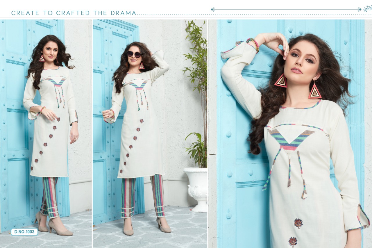 Noor Vol-4 By Kajri Style 1001 To 1008 Series Beautiful Stylish Fancy Colorful Casual Wear & Ethnic Wear & Ready To Wear Rayon Slub With Embroidery Kurtis At Wholesale Price