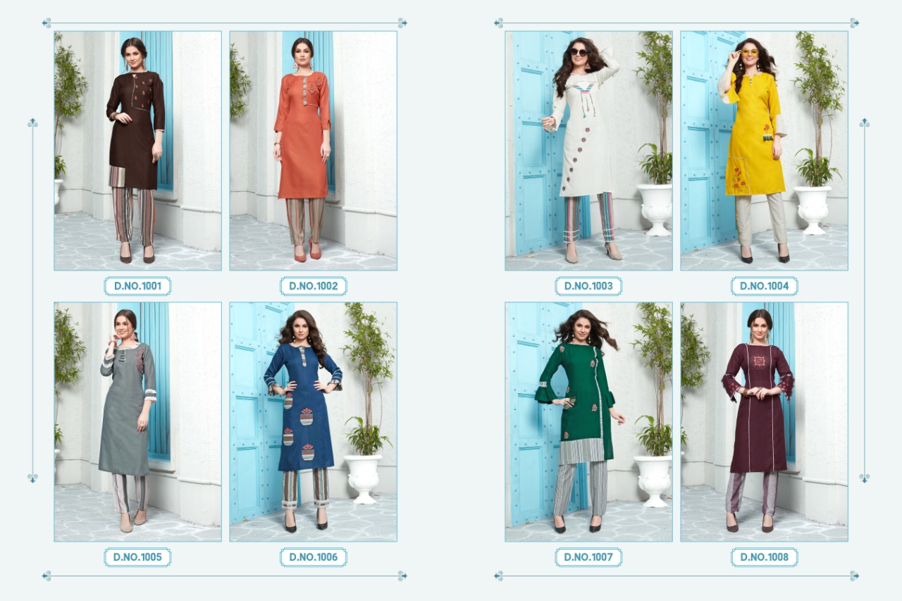 Noor Vol-4 By Kajri Style 1001 To 1008 Series Beautiful Stylish Fancy Colorful Casual Wear & Ethnic Wear & Ready To Wear Rayon Slub With Embroidery Kurtis At Wholesale Price
