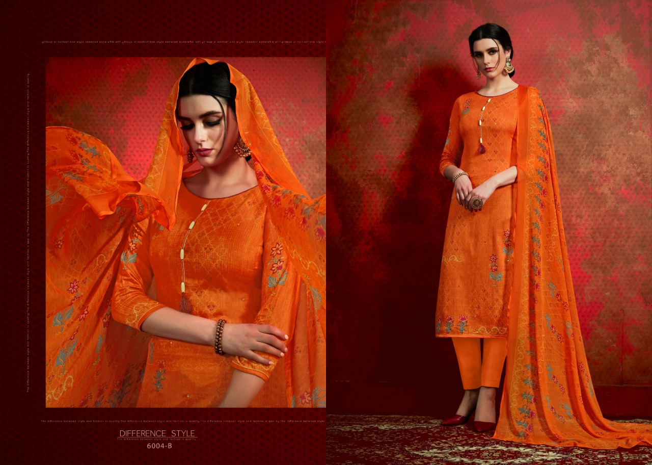 Noor By Aaa Design Studio 6001-a To 6005-b Series Beautiful Suits Colorful Stylish Fancy Casual Wear & Ethnic Wear Cotton Satin With Work Dresses At Wholesale Price