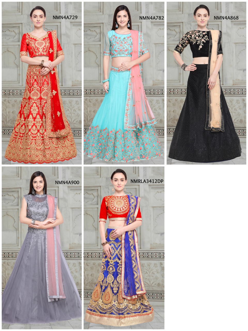 Noor By Aasvaa Designer Beautiful Wedding Collection Occasional Wear & Party Wear Satin/net/velvet/ Lehengas At Wholesale Price