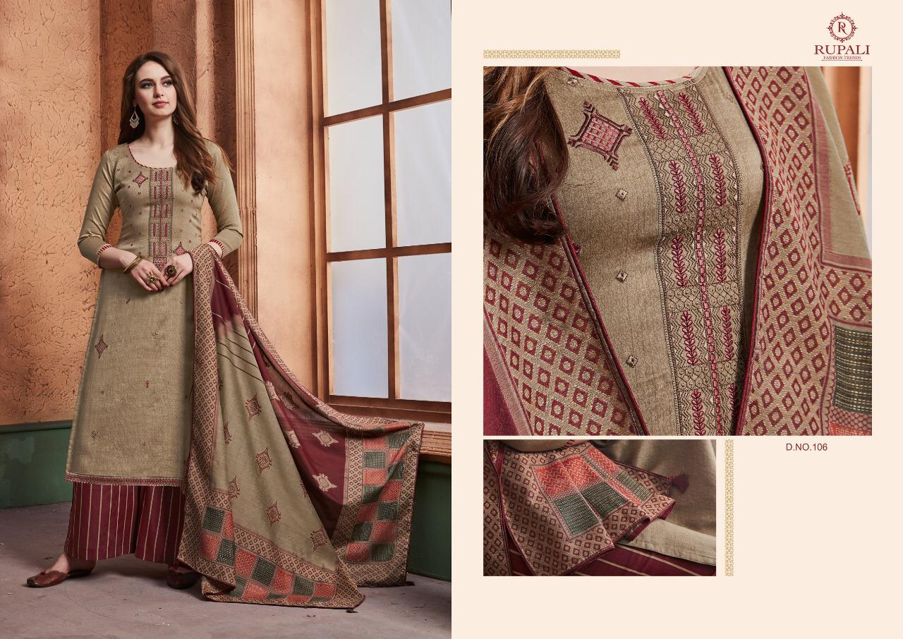 Noor-e-punjab By Rupali Fashion 1001 To 1006 Series Beautiful Suits Stylish Colorful Fancy Casual Wear & Ethnic Wear Heavy Jam Satin Embroidery Dresses At Wholesale Price