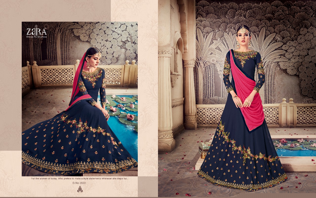 Noorjahan By Zaira 2001 To 2006 Series Designer Anarkali Suits Beautiful Stylish Fancy Colorful Festive Collection Party Wear & Occasional Wear Georgette Embroidered Dresses At Wholesale Price