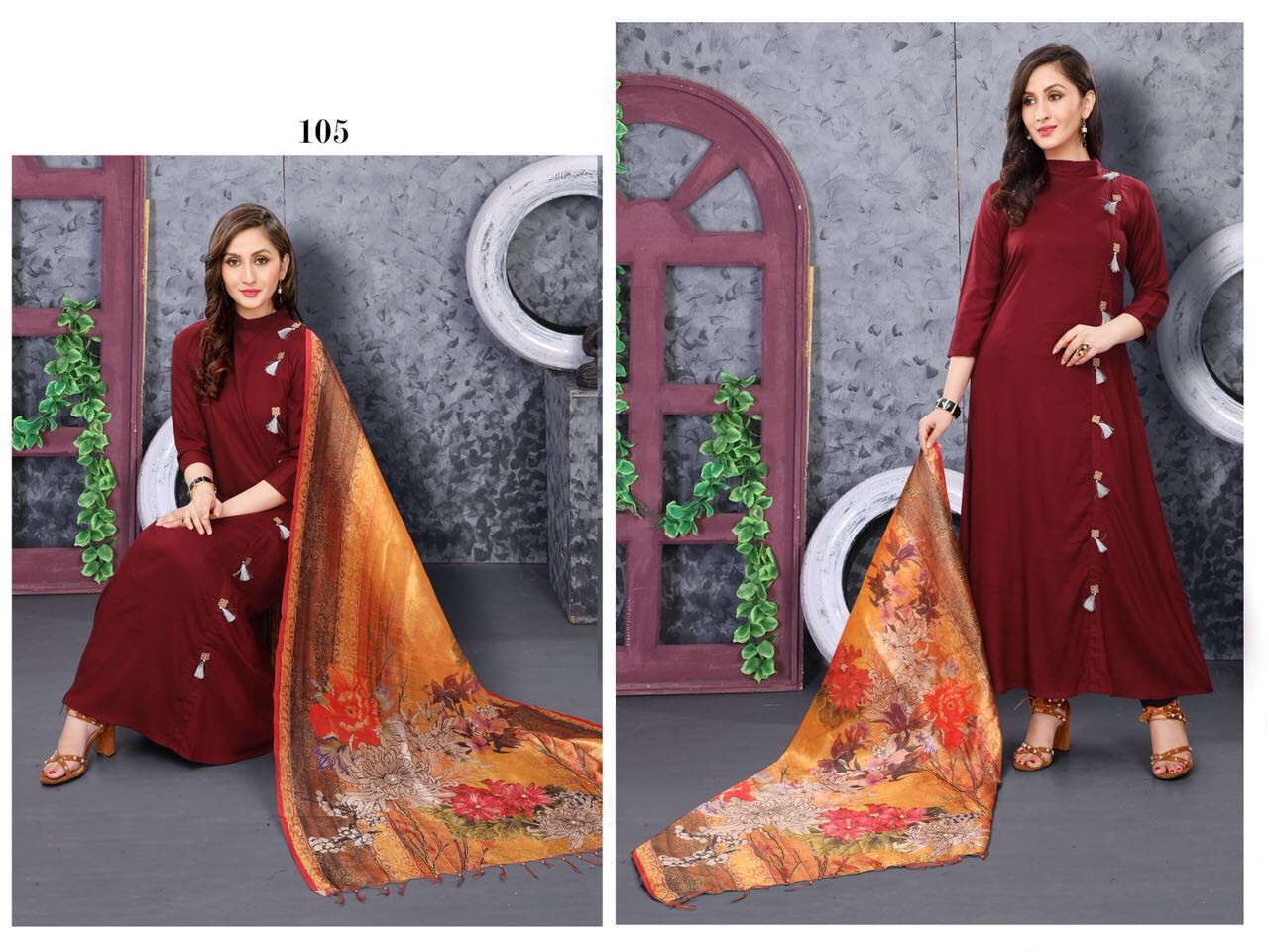 Noor By Jugnii 101 To 108 Series Stylish Colorful Fancy Beautiful Casual Wear & Ethnic Wear Plain Viscose Rayon Kurtis At Wholesale Price