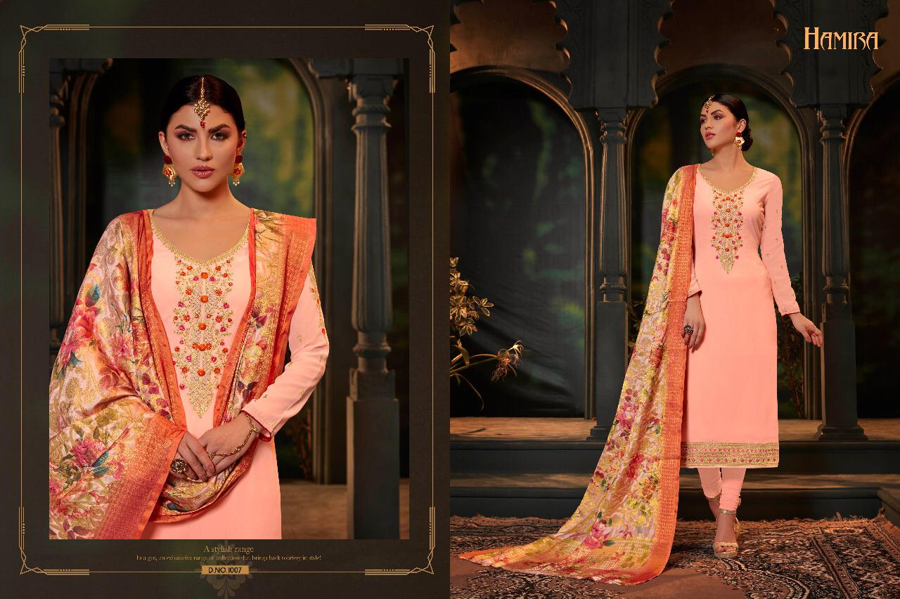 Noorani By Hamiba 1007 To 1012 Series Beautiful Suits Colorful Stylish Fancy Colorful Casual Wear & Ethnic Wear Georgette Embroidery Dresses At Wholesale Price