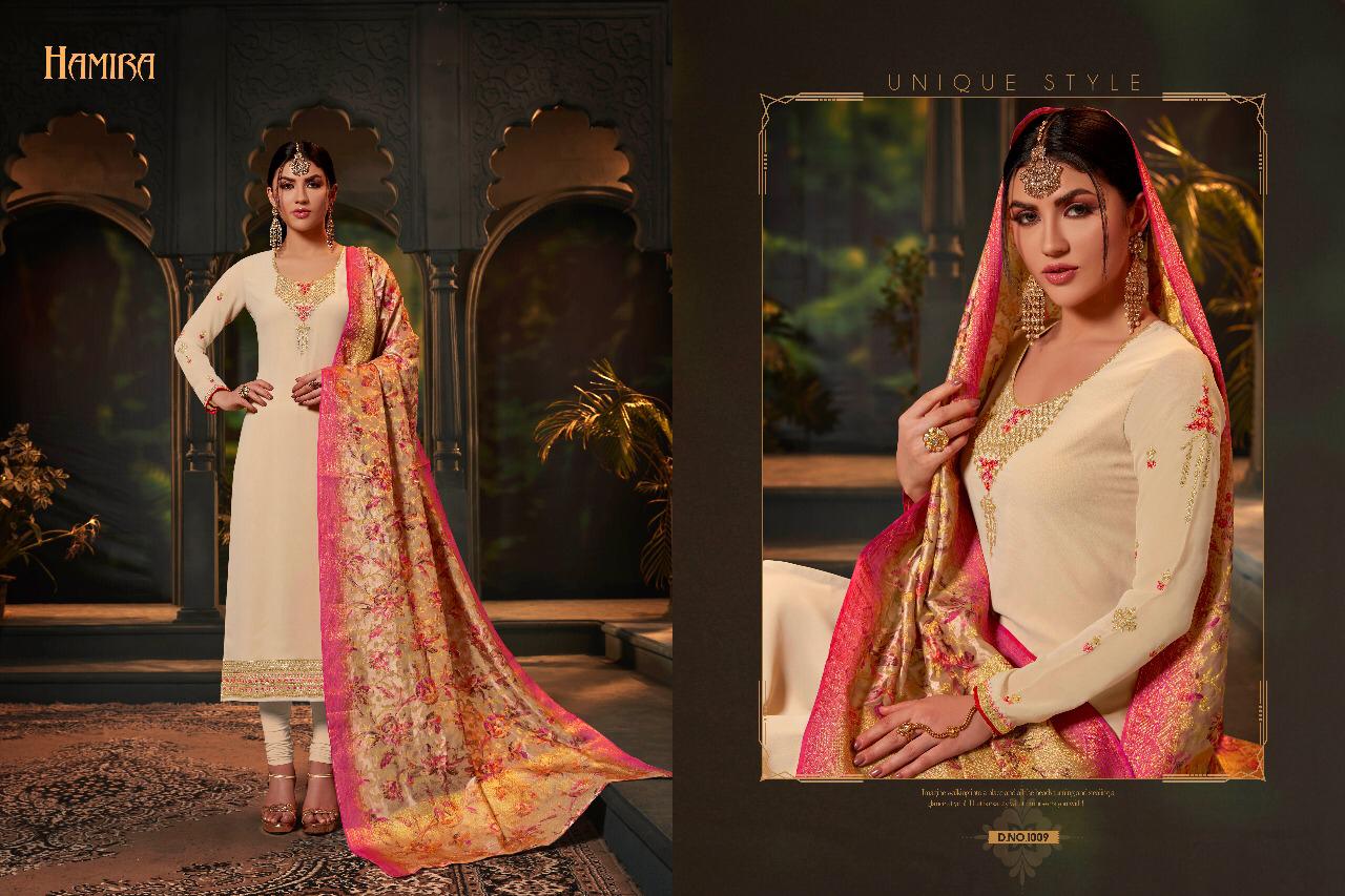 Noorani By Hamiba 1007 To 1012 Series Beautiful Suits Colorful Stylish Fancy Colorful Casual Wear & Ethnic Wear Georgette Embroidery Dresses At Wholesale Price