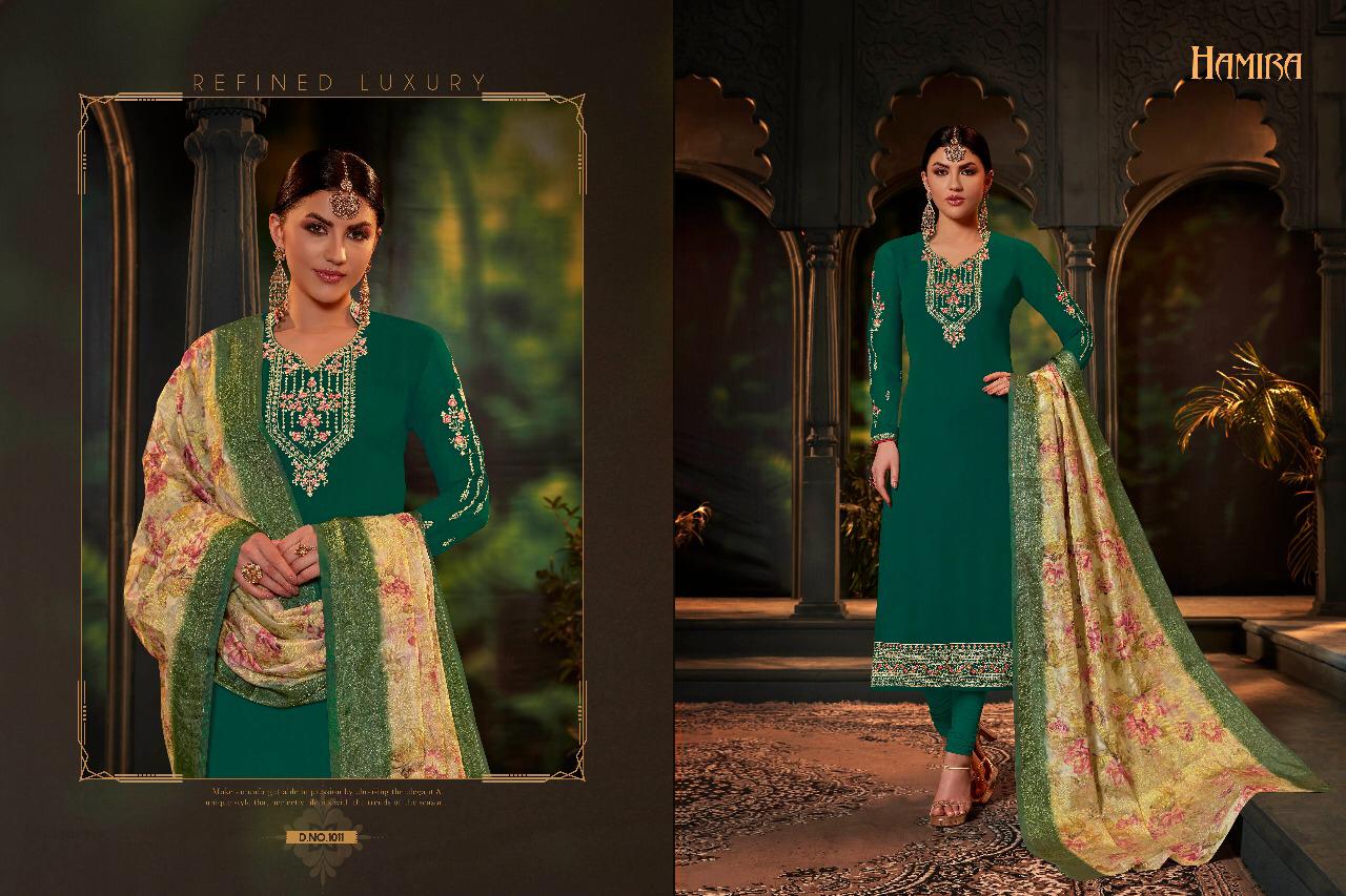 Noorani By Hamiba 1007 To 1012 Series Beautiful Suits Colorful Stylish Fancy Colorful Casual Wear & Ethnic Wear Georgette Embroidery Dresses At Wholesale Price