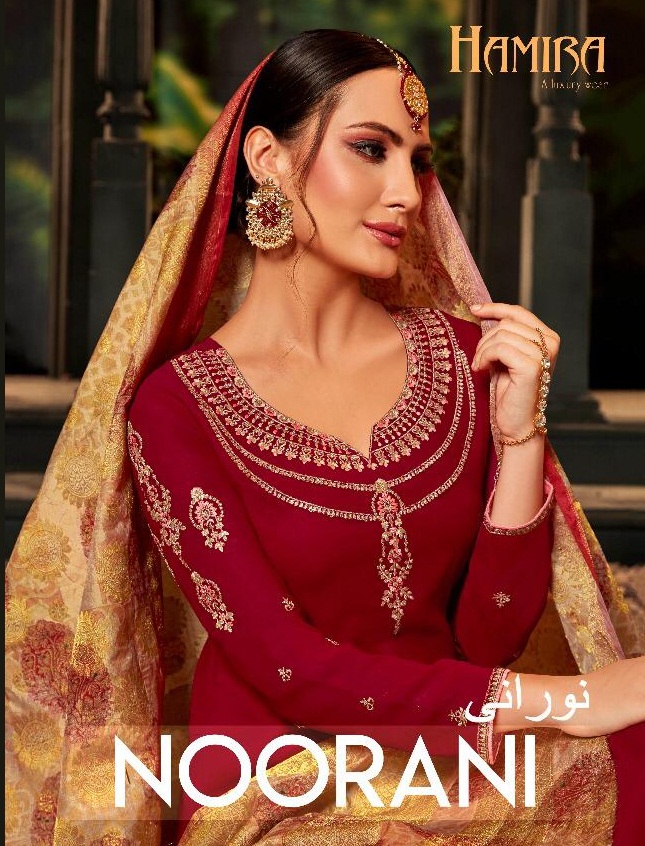 Noorani By Hamiba 1007 To 1012 Series Beautiful Suits Colorful Stylish Fancy Colorful Casual Wear & Ethnic Wear Georgette Embroidery Dresses At Wholesale Price