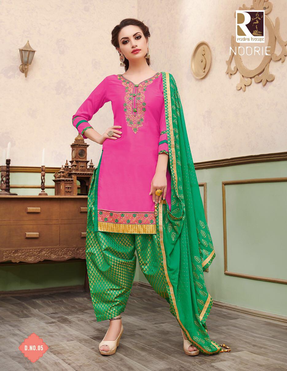 Noori By Rudra 01 To 10 Series Designer Beautiful Stylish Fancy Colorful Casual Wear & Ethnic Wear & Ready To Wear Satin Cotton Embroidery Dresses At Wholesale Price