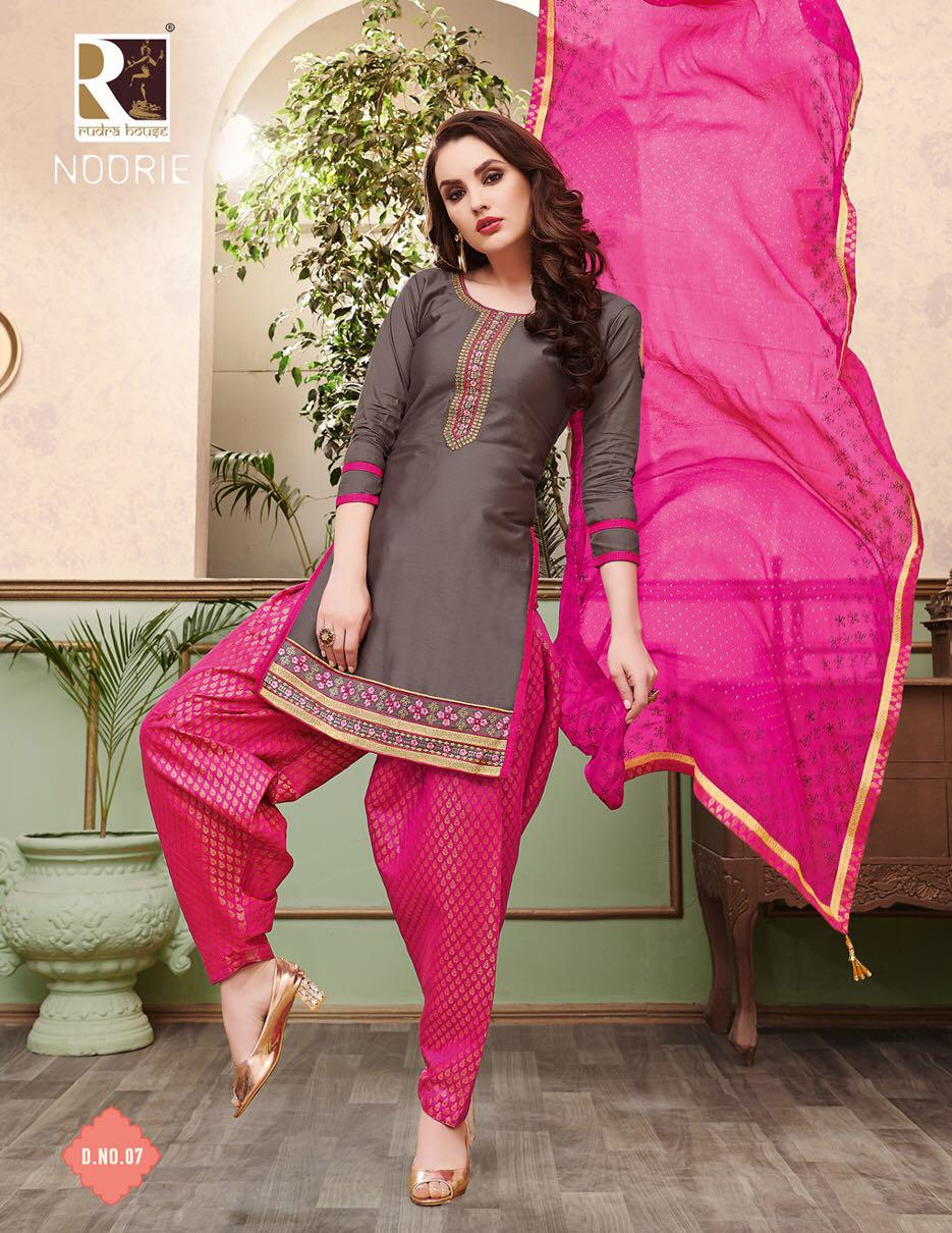 Noori By Rudra 01 To 10 Series Designer Beautiful Stylish Fancy Colorful Casual Wear & Ethnic Wear & Ready To Wear Satin Cotton Embroidery Dresses At Wholesale Price