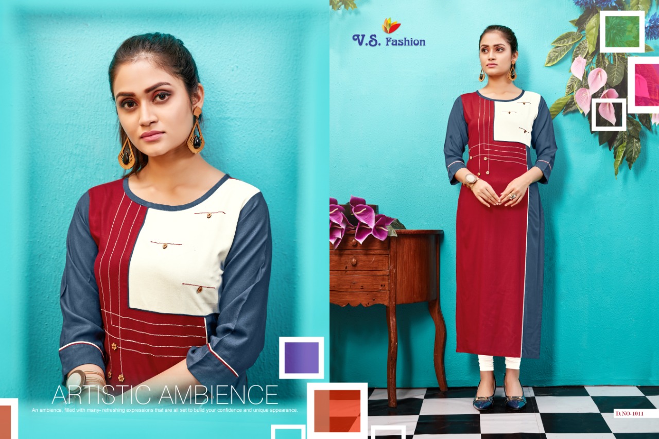 Note Book Vol-2 By Vs Fashion 1011 To 1018 Series Beautiful Colorful Stylish Fancy Casual Wear & Ethnic Wear & Ready To Wear Rayon Embroidered Kurtis At Wholesale Price