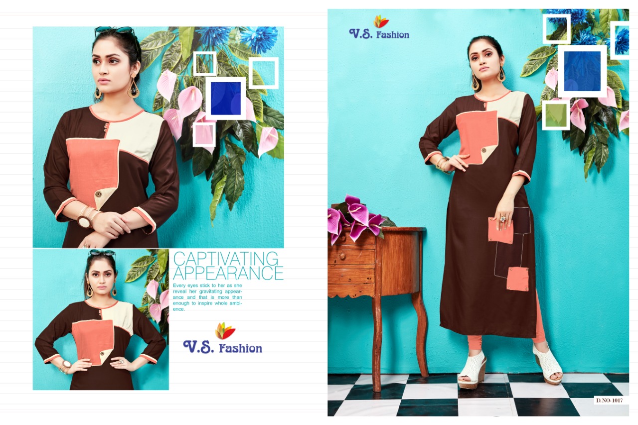 Note Book Vol-2 By Vs Fashion 1011 To 1018 Series Beautiful Colorful Stylish Fancy Casual Wear & Ethnic Wear & Ready To Wear Rayon Embroidered Kurtis At Wholesale Price