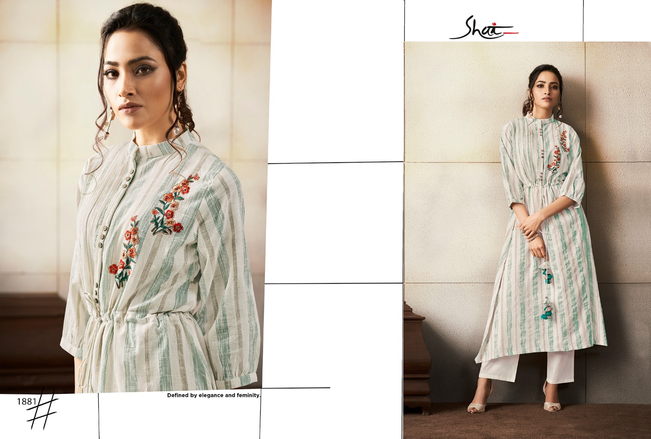 Notion By Shai Presents 1881 To 1891 Series Designer Beautiful Stylish Colorful Fancy Ready To Wear & Casual Wear & Ethnic Wear Pure Cotton Dyed With Palazzo Kurtis At Wholesale Price