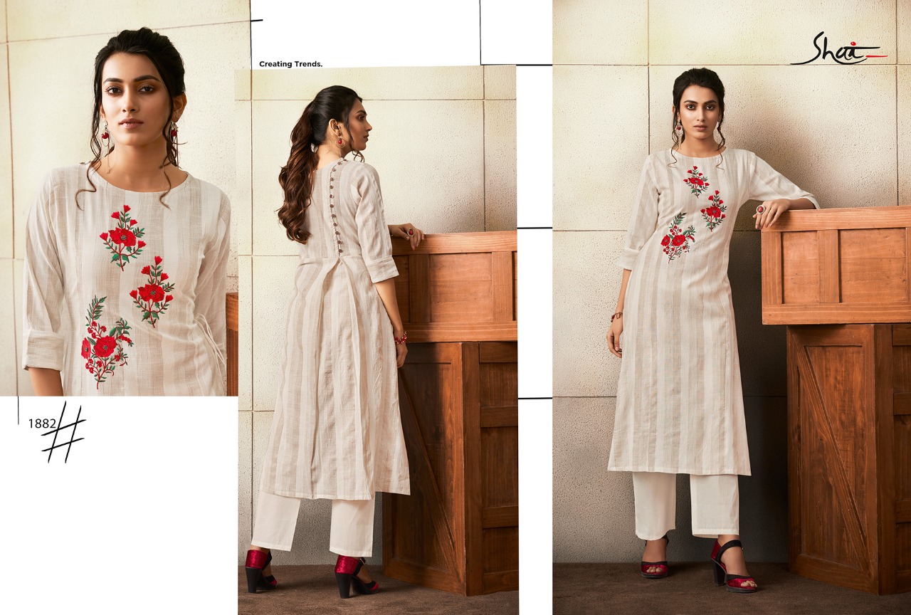 Notion By Shai Presents 1881 To 1891 Series Designer Beautiful Stylish Colorful Fancy Ready To Wear & Casual Wear & Ethnic Wear Pure Cotton Dyed With Palazzo Kurtis At Wholesale Price