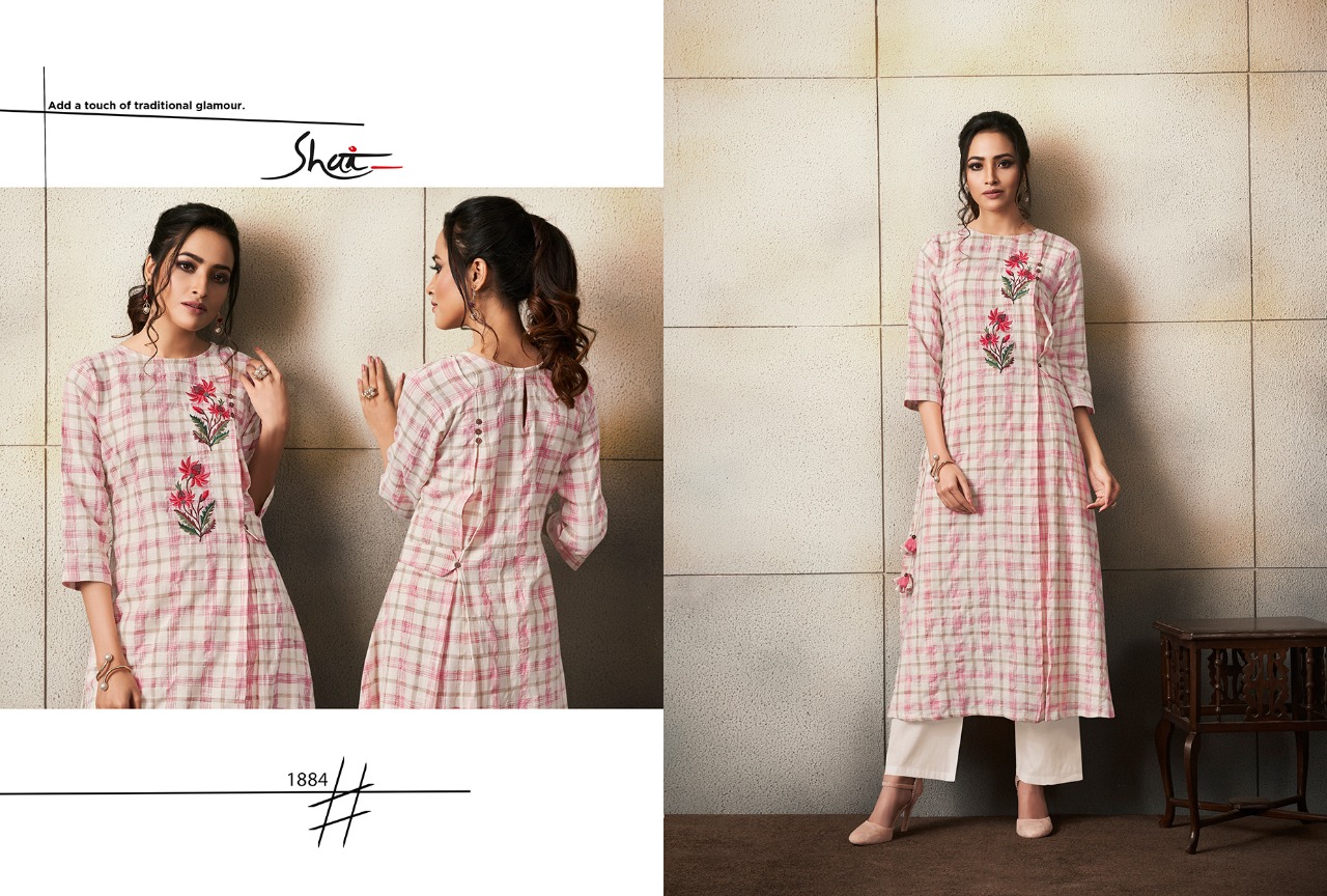 Notion By Shai Presents 1881 To 1891 Series Designer Beautiful Stylish Colorful Fancy Ready To Wear & Casual Wear & Ethnic Wear Pure Cotton Dyed With Palazzo Kurtis At Wholesale Price