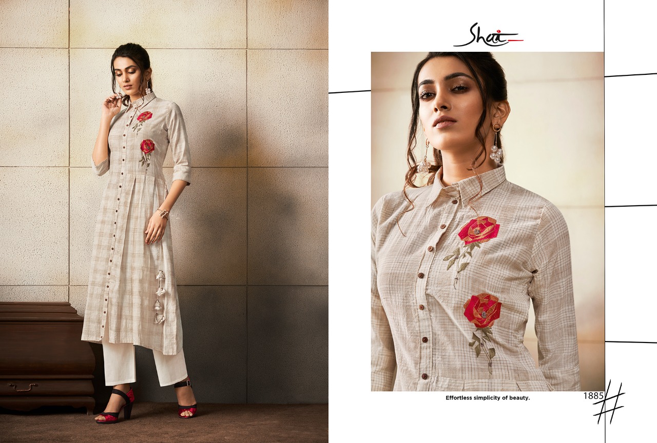 Notion By Shai Presents 1881 To 1891 Series Designer Beautiful Stylish Colorful Fancy Ready To Wear & Casual Wear & Ethnic Wear Pure Cotton Dyed With Palazzo Kurtis At Wholesale Price