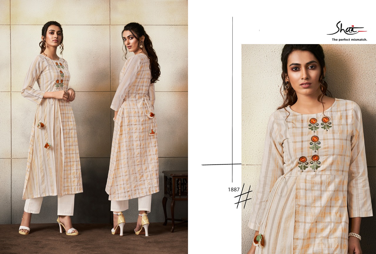 Notion By Shai Presents 1881 To 1891 Series Designer Beautiful Stylish Colorful Fancy Ready To Wear & Casual Wear & Ethnic Wear Pure Cotton Dyed With Palazzo Kurtis At Wholesale Price