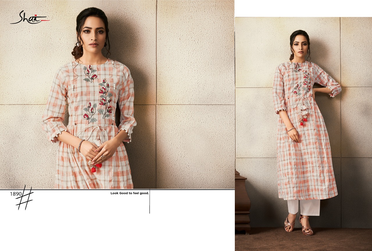 Notion By Shai Presents 1881 To 1891 Series Designer Beautiful Stylish Colorful Fancy Ready To Wear & Casual Wear & Ethnic Wear Pure Cotton Dyed With Palazzo Kurtis At Wholesale Price