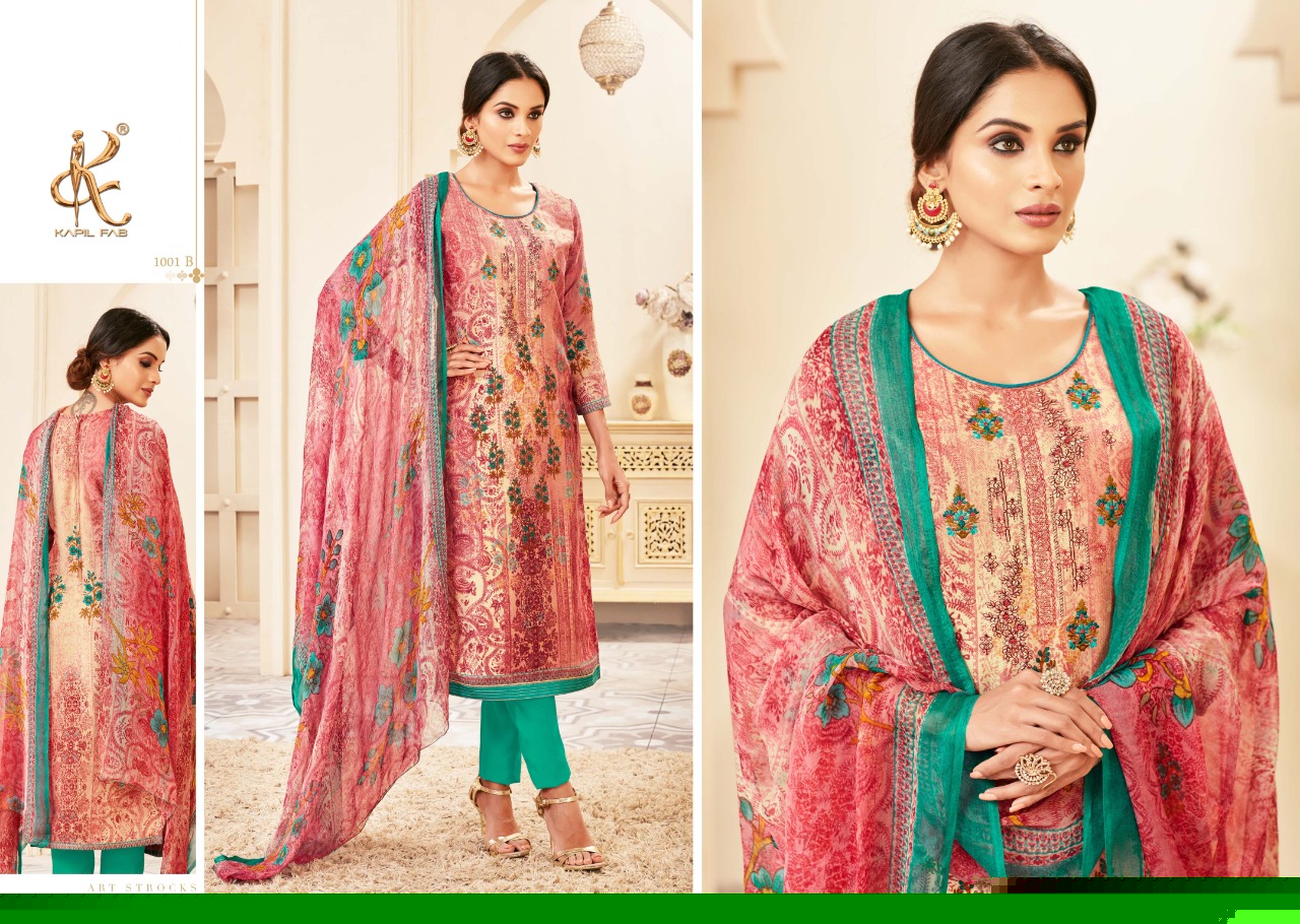 Nura By Kapil Fab 1001-a To 1004-b Series Winter Collection Suits Beautiful Suits Stylish Fancy Colorful Winter Wear & Ethnic Wear Collection Pure Pashmina Embroidered Dresses At Wholesale Price