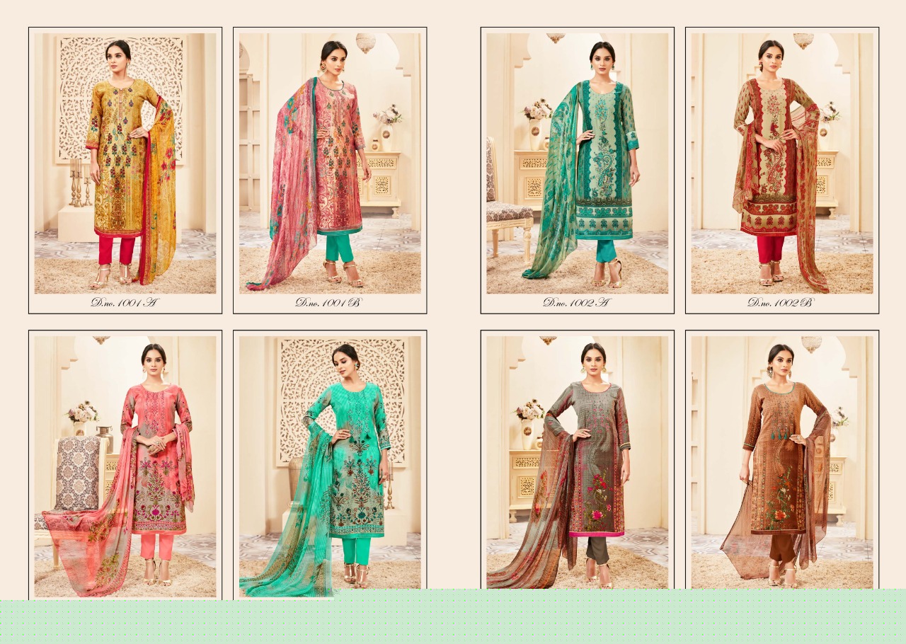 Nura By Kapil Fab 1001-a To 1004-b Series Winter Collection Suits Beautiful Suits Stylish Fancy Colorful Winter Wear & Ethnic Wear Collection Pure Pashmina Embroidered Dresses At Wholesale Price