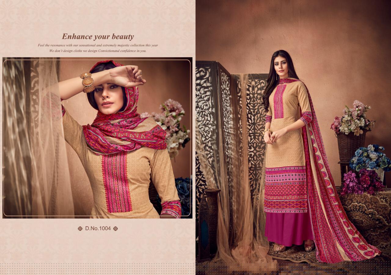 Nurani By Kapil Fabs 1001 To 1008 Series Indian Traditional Wear Collection Beautiful Stylish Fancy Colorful Party Wear & Occasional Wear Cambric Cotton Print With Self Embroidery Dress At Wholesale Price