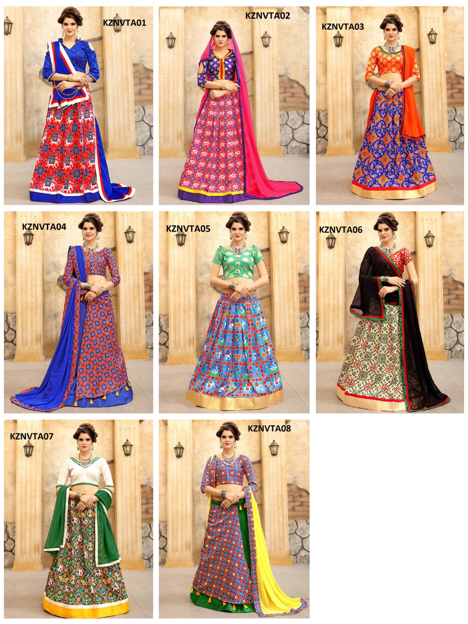 Nvt By Aasvaa 01 To 08 Series Designer Beautiful Wedding Collection Occasional Wear & Party Wear Twrill Silk Lehengas At Wholesale Price