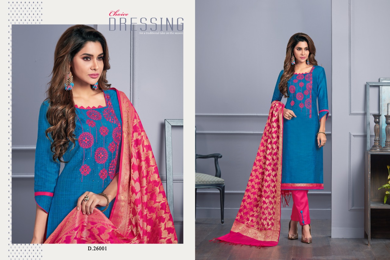 Nykaa By Raghav Royal 26001 To 26012 Series Festive Suits Collection Beautiful Stylish Fancy Colorful Party Wear & Occasional Wear South Cotton Embroidery And Handwork Dresses At Wholesale Price