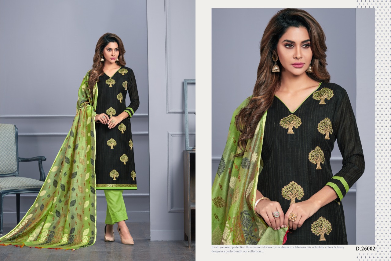 Nykaa By Raghav Royal 26001 To 26012 Series Festive Suits Collection Beautiful Stylish Fancy Colorful Party Wear & Occasional Wear South Cotton Embroidery And Handwork Dresses At Wholesale Price