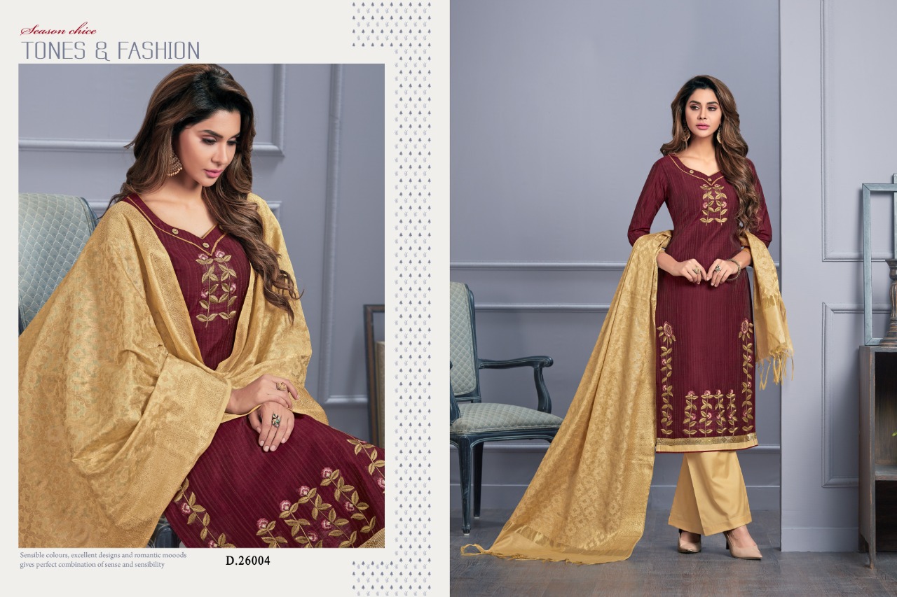 Nykaa By Raghav Royal 26001 To 26012 Series Festive Suits Collection Beautiful Stylish Fancy Colorful Party Wear & Occasional Wear South Cotton Embroidery And Handwork Dresses At Wholesale Price