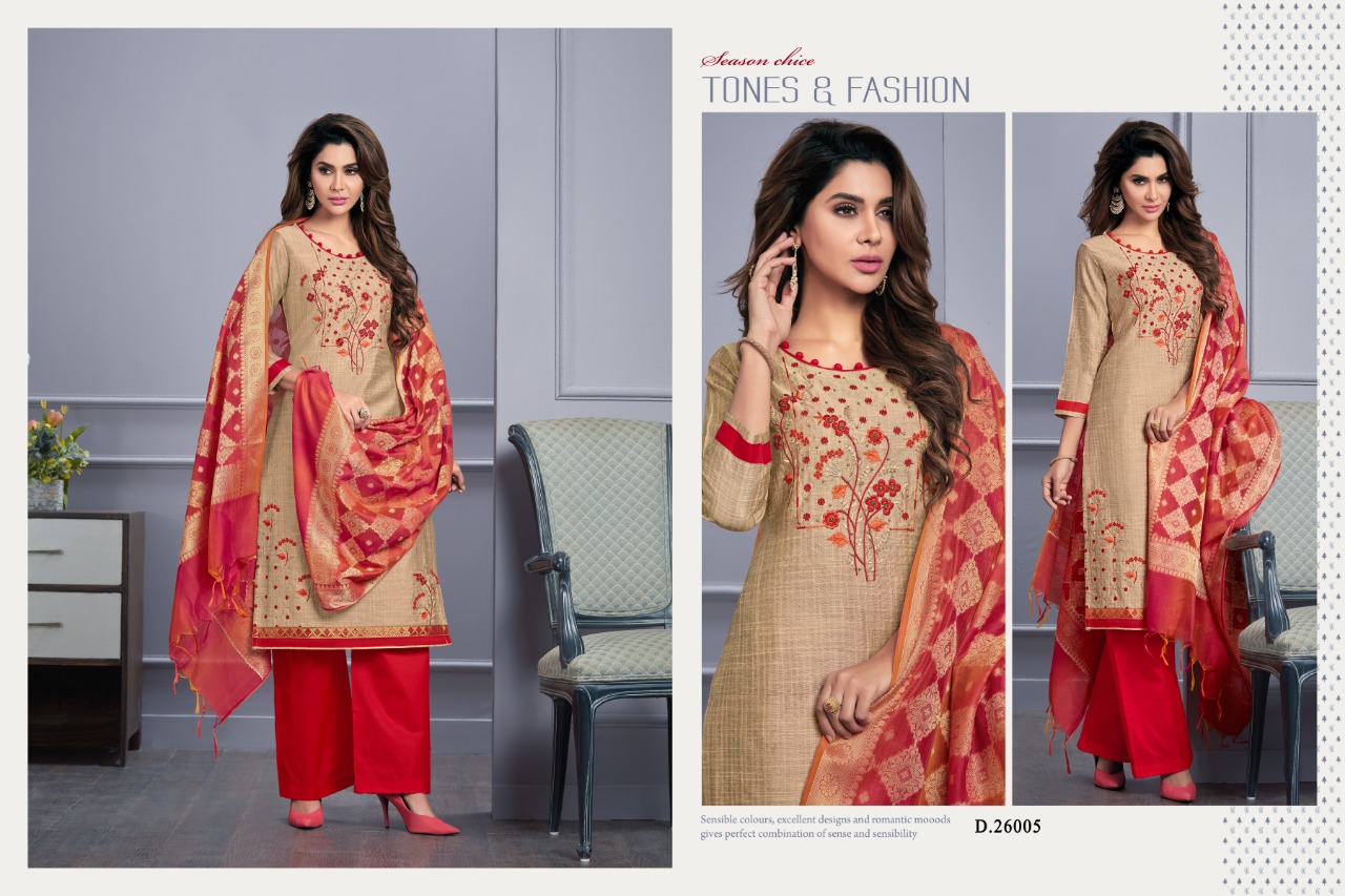 Nykaa By Raghav Royal 26001 To 26012 Series Festive Suits Collection Beautiful Stylish Fancy Colorful Party Wear & Occasional Wear South Cotton Embroidery And Handwork Dresses At Wholesale Price