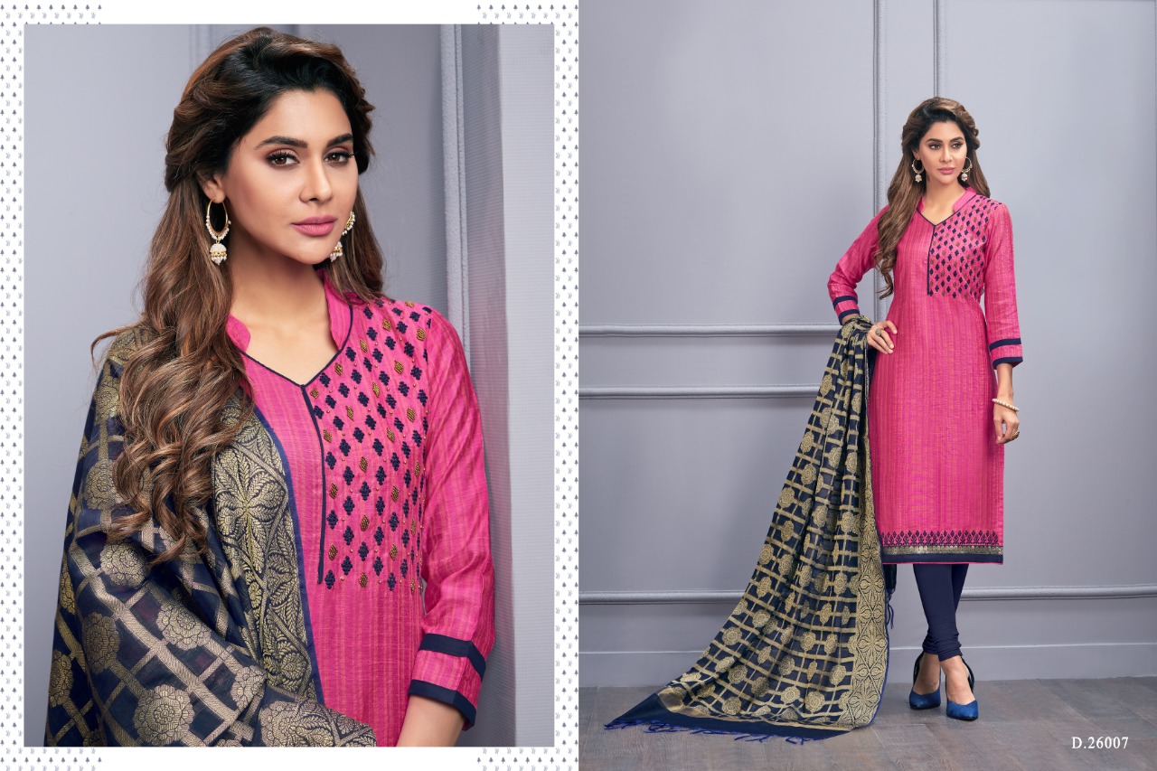 Nykaa By Raghav Royal 26001 To 26012 Series Festive Suits Collection Beautiful Stylish Fancy Colorful Party Wear & Occasional Wear South Cotton Embroidery And Handwork Dresses At Wholesale Price