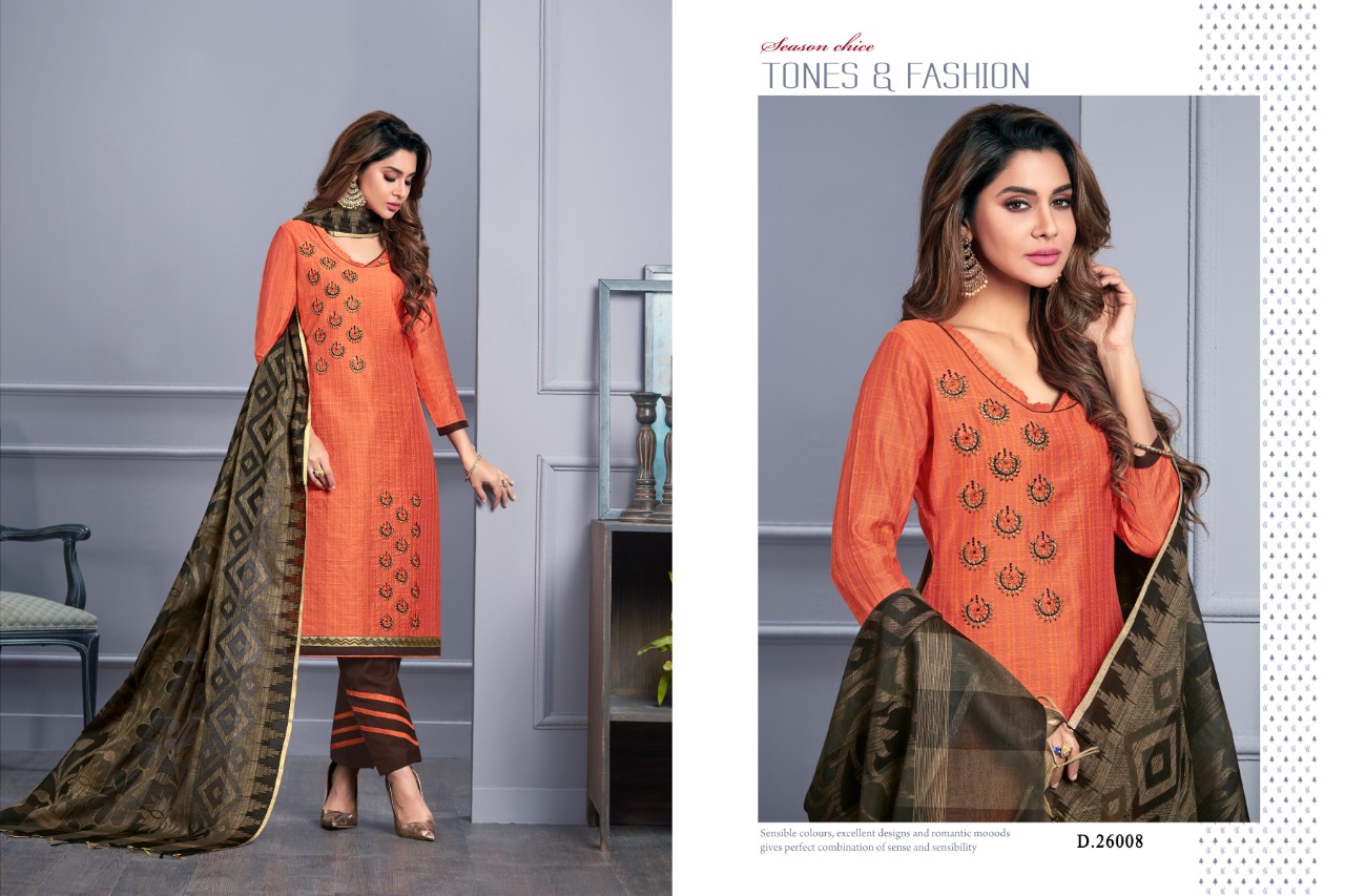 Nykaa By Raghav Royal 26001 To 26012 Series Festive Suits Collection Beautiful Stylish Fancy Colorful Party Wear & Occasional Wear South Cotton Embroidery And Handwork Dresses At Wholesale Price