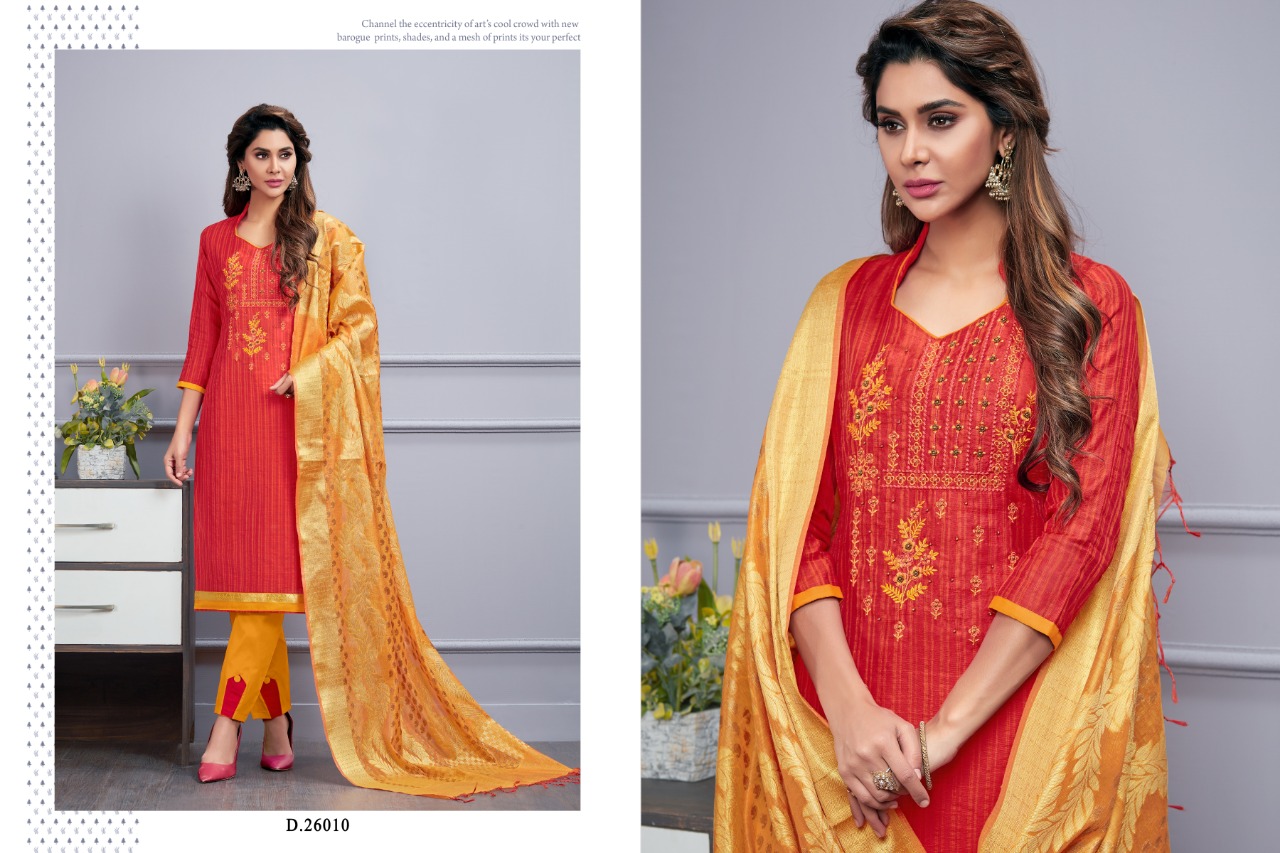 Nykaa By Raghav Royal 26001 To 26012 Series Festive Suits Collection Beautiful Stylish Fancy Colorful Party Wear & Occasional Wear South Cotton Embroidery And Handwork Dresses At Wholesale Price