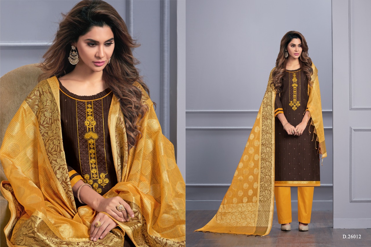 Nykaa By Raghav Royal 26001 To 26012 Series Festive Suits Collection Beautiful Stylish Fancy Colorful Party Wear & Occasional Wear South Cotton Embroidery And Handwork Dresses At Wholesale Price