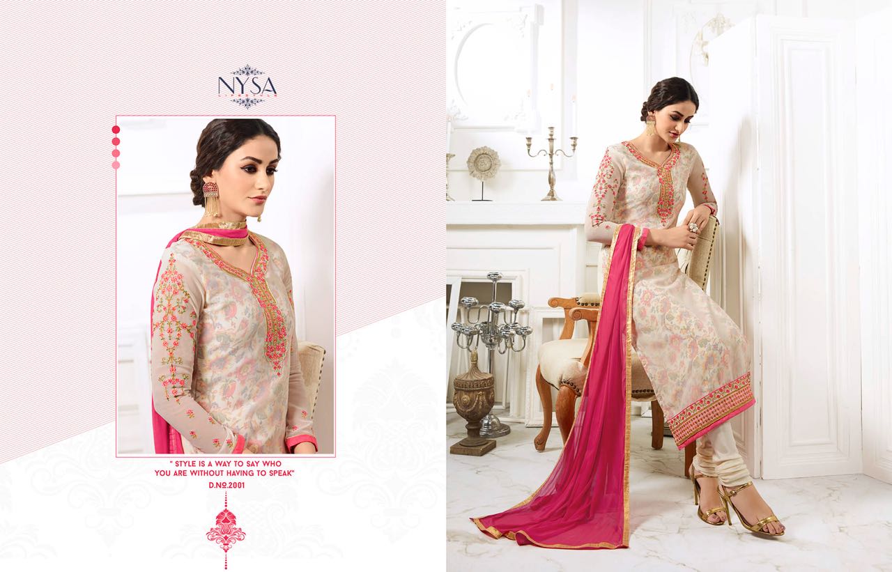 Nysa Vol-11 By Nysa Lifestyle 2001 To 2006 Series Designer Suits Collection Beautiful Stylish Fancy Colorful Party Wear & Occasional Wear Georgette Dresses At Wholesale Price