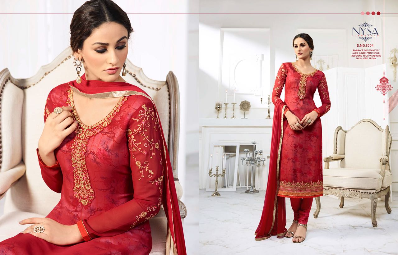 Nysa Vol-11 By Nysa Lifestyle 2001 To 2006 Series Designer Suits Collection Beautiful Stylish Fancy Colorful Party Wear & Occasional Wear Georgette Dresses At Wholesale Price
