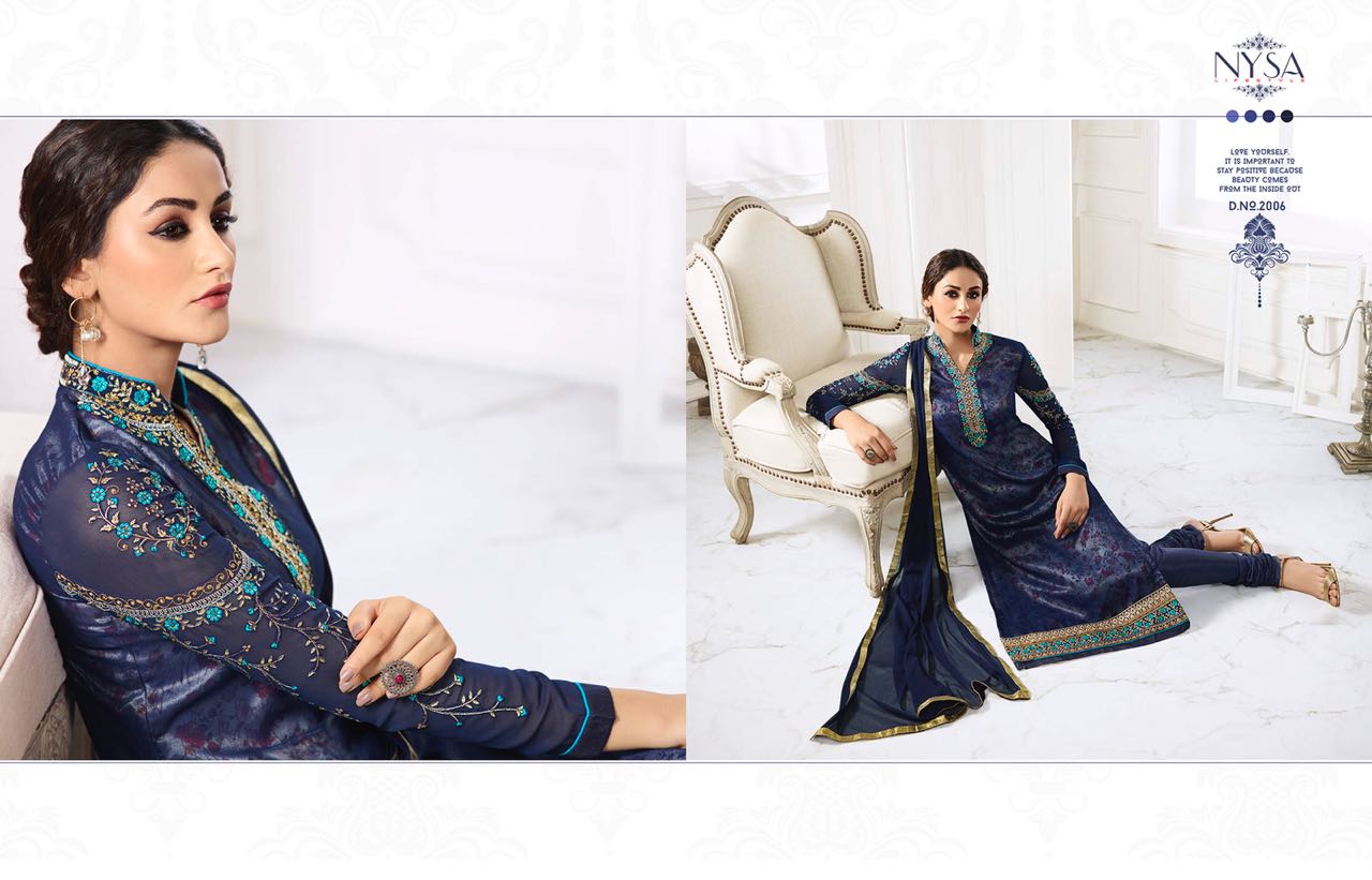 Nysa Vol-11 By Nysa Lifestyle 2001 To 2006 Series Designer Suits Collection Beautiful Stylish Fancy Colorful Party Wear & Occasional Wear Georgette Dresses At Wholesale Price