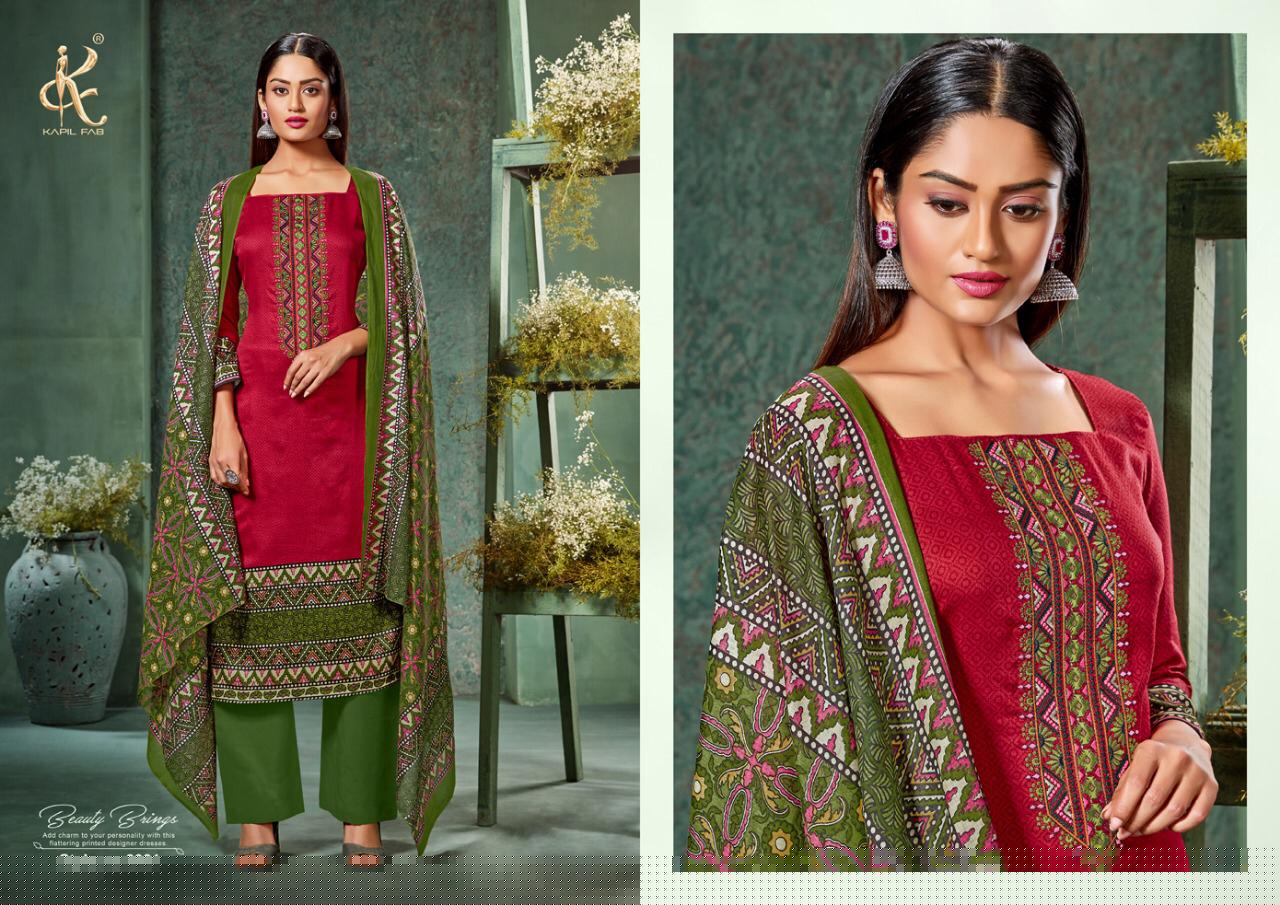 Olive By Kapil Fab 6001 To 6008 Series Beautiful Pashmina Suits Stylish Fancy Colorful Winter Wear & Ethnic Wear Cotton Satin Print Embroidered Dresses At Wholesale Price