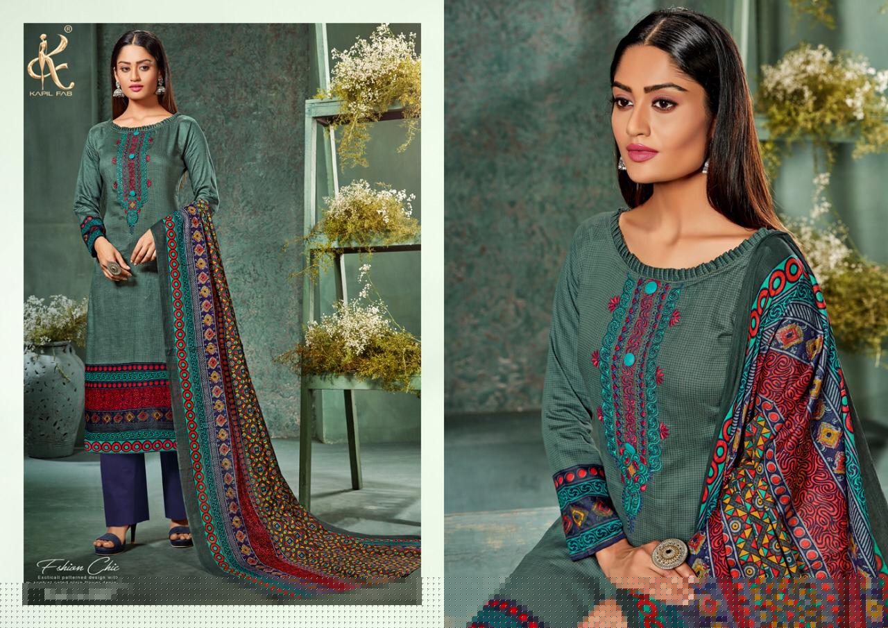 Olive By Kapil Fab 6001 To 6008 Series Beautiful Pashmina Suits Stylish Fancy Colorful Winter Wear & Ethnic Wear Cotton Satin Print Embroidered Dresses At Wholesale Price