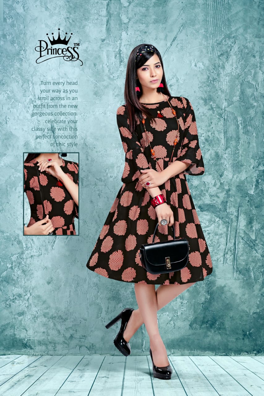 Olive Look By Princess 01 To 12 Series Beautiful Colorful Stylish Fancy Casual Wear & Ethnic Wear & Ready To Wear Heavy Rayon Printed Kurtis At Wholesale Price