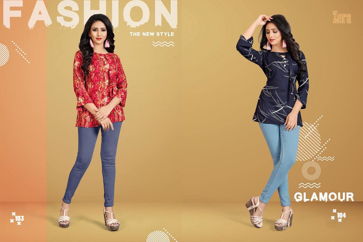 Olivia By Zera 101 To 109 Series Beautiful Stylish Colorful Fancy Casual Wear & Ethnic Wear & Ready To Wear Rayon Printed Kurtis At Wholesale Price