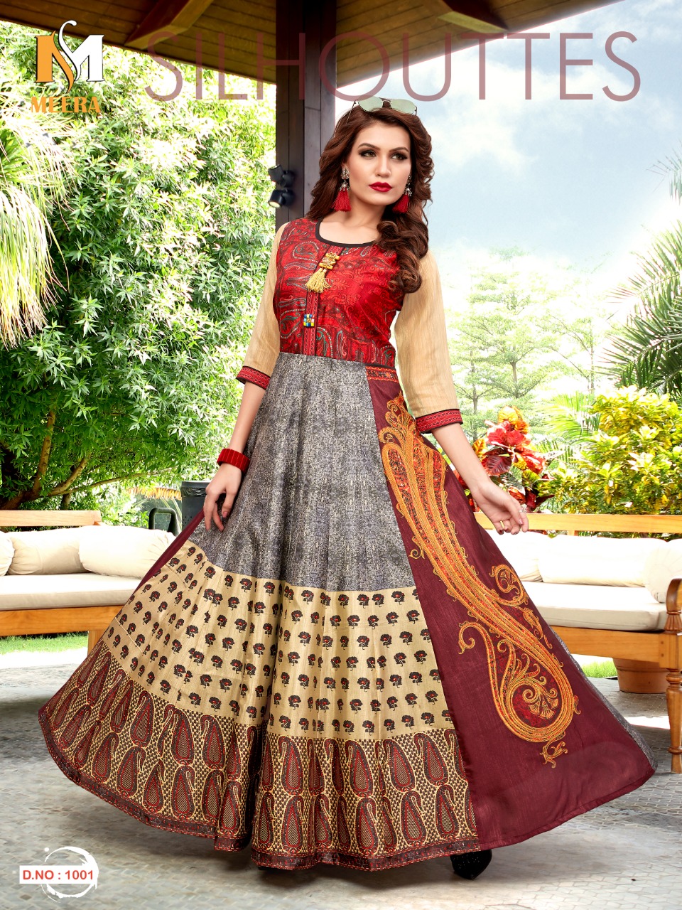 Once More Vol-2 By Meerali 1001 To 1005 Series Beautiful Colorful Stylish Fancy Casual Wear & Ethnic Wear & Ready To Wear Silk & Chanderi Kurtis At Wholesale Price