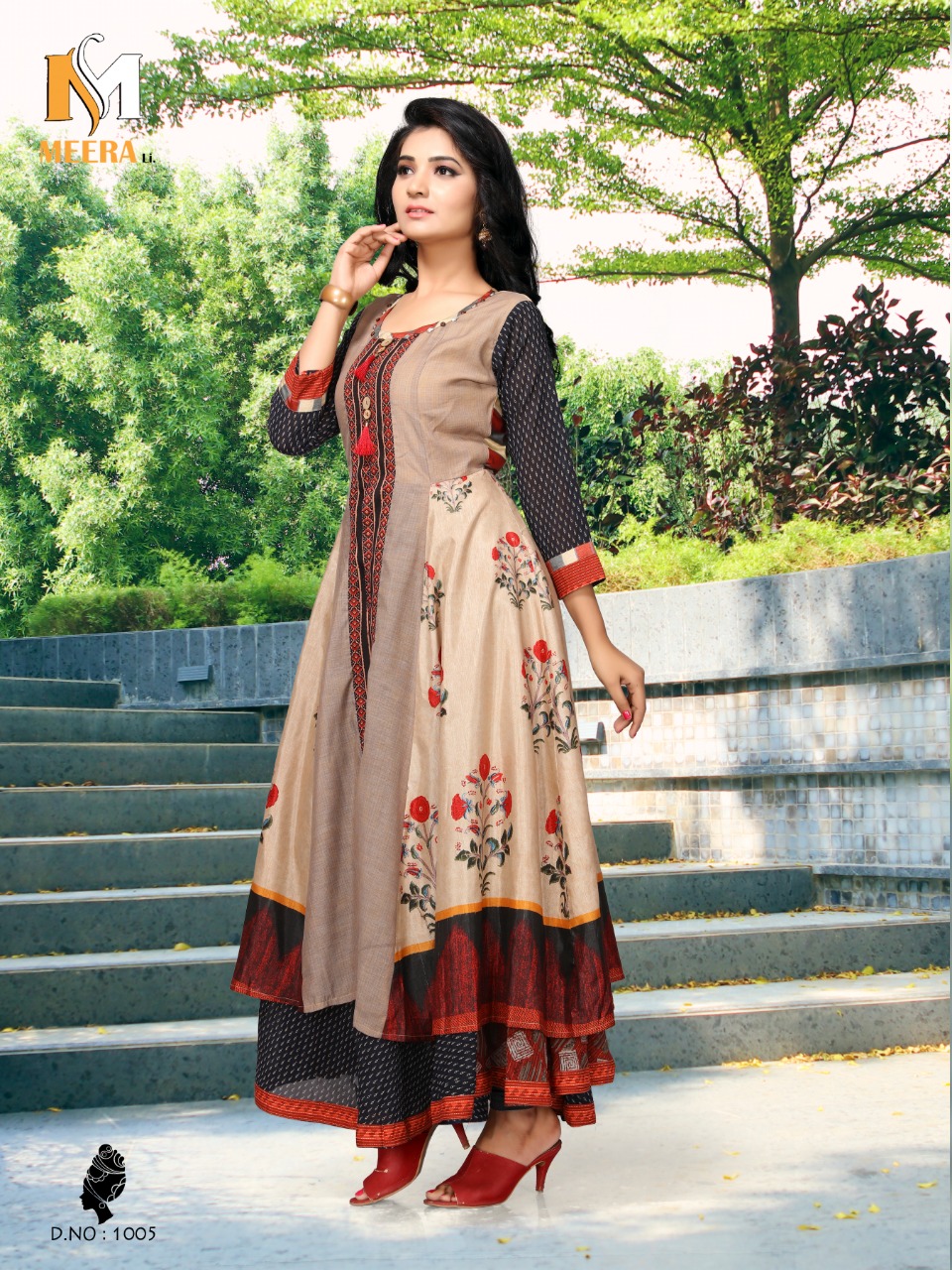 Once More By Meerali 1001 To 1005 Series Beautiful Colorful Stylish Fancy Casual Wear & Ethnic Wear & Ready To Wear Fancy Mix Printed Kurtis At Wholesale Price