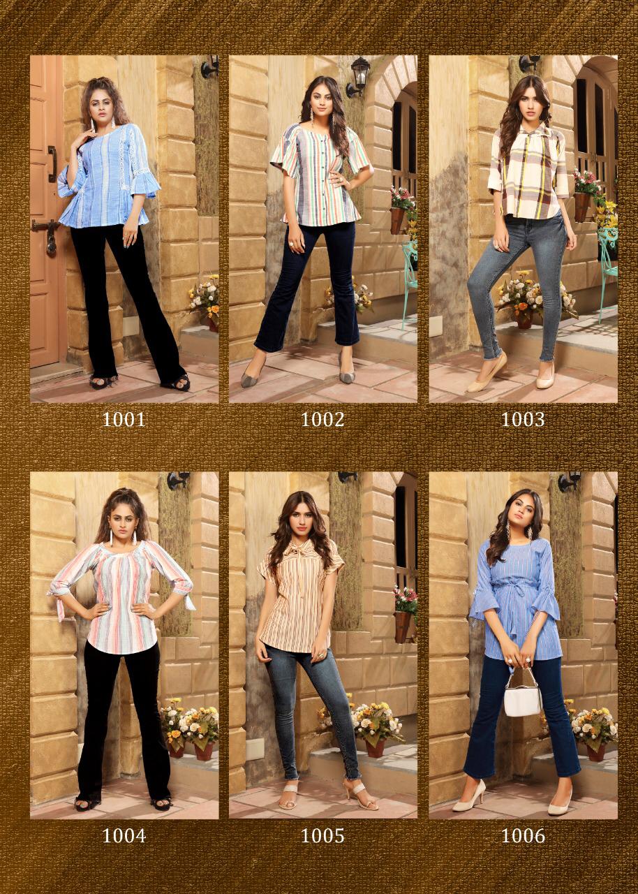 One And Only By Fabfirki 1001 To 1006 Series Beautiful Stylish Colorful Fancy Party Wear & Ethnic Wear & Ready To Wear Heavy South Cotton Kurtis At Wholesale Price