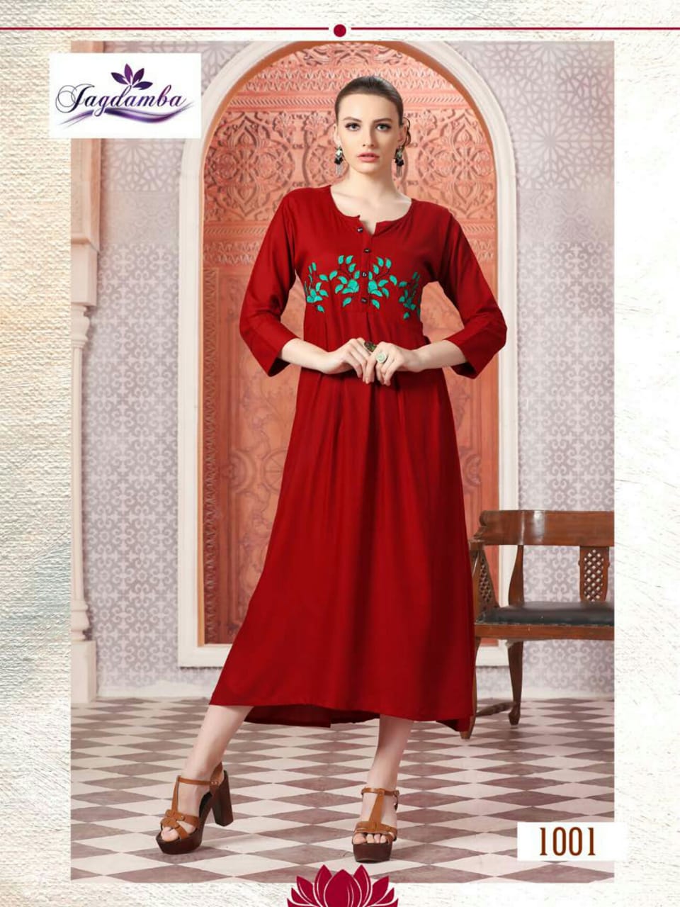 Oreoo By Jagdamba 1001 To 1010 Series Designer Beautiful Stylish Fancy Colorful Casual Wear & Ethnic Wear & Ready To Wear Rayon Printed Kurtis At Wholesale Price
