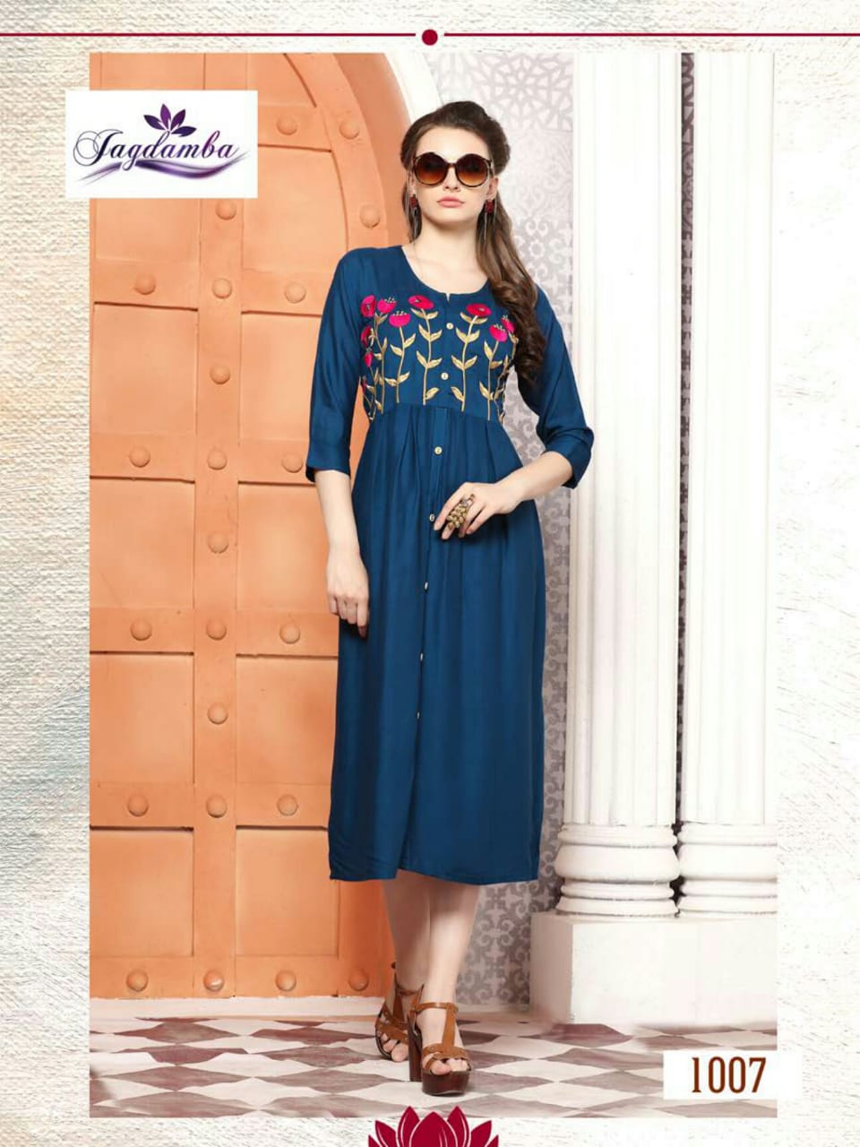 Oreoo By Jagdamba 1001 To 1010 Series Designer Beautiful Stylish Fancy Colorful Casual Wear & Ethnic Wear & Ready To Wear Rayon Printed Kurtis At Wholesale Price