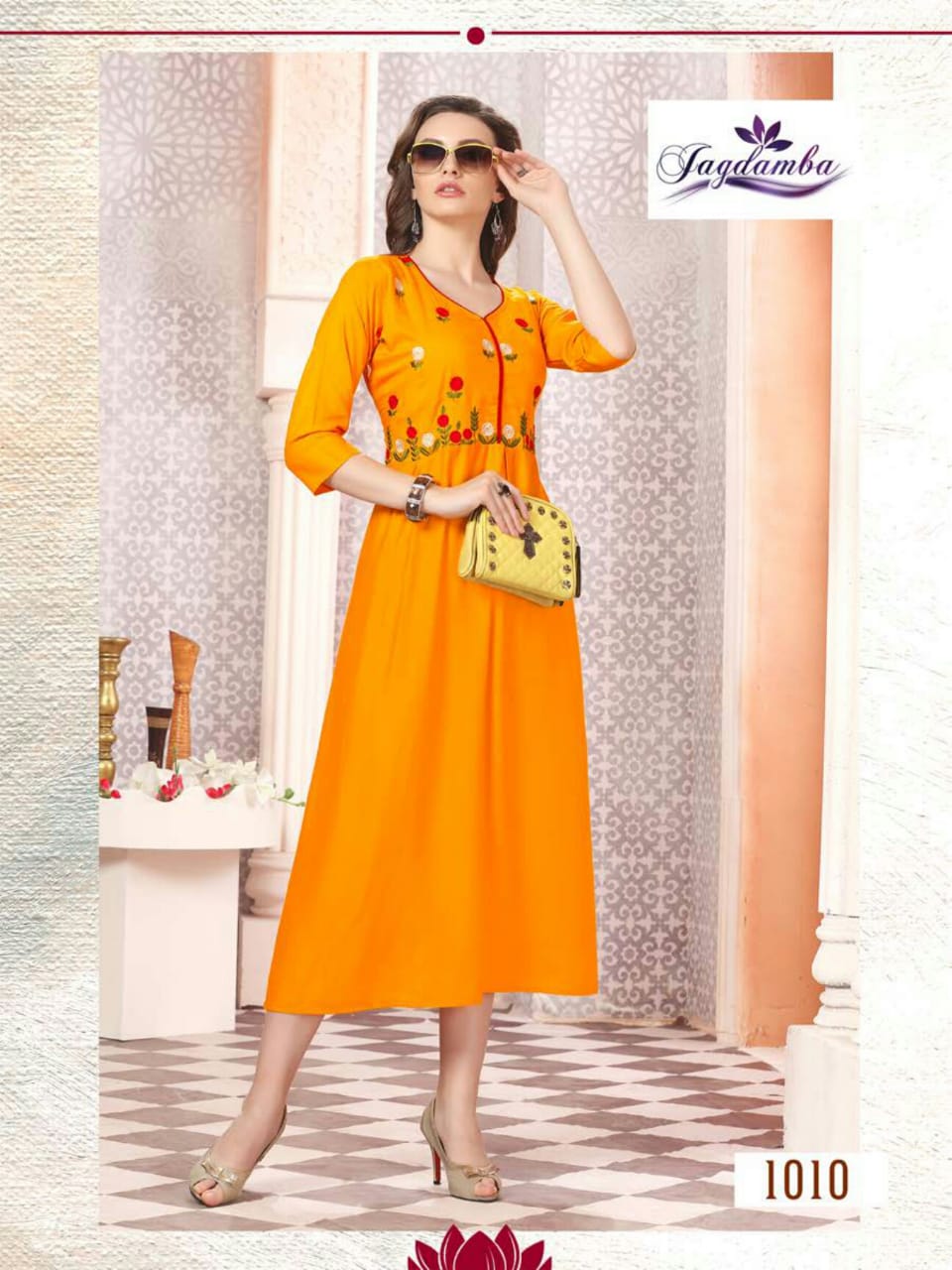 Oreoo By Jagdamba 1001 To 1010 Series Designer Beautiful Stylish Fancy Colorful Casual Wear & Ethnic Wear & Ready To Wear Rayon Printed Kurtis At Wholesale Price